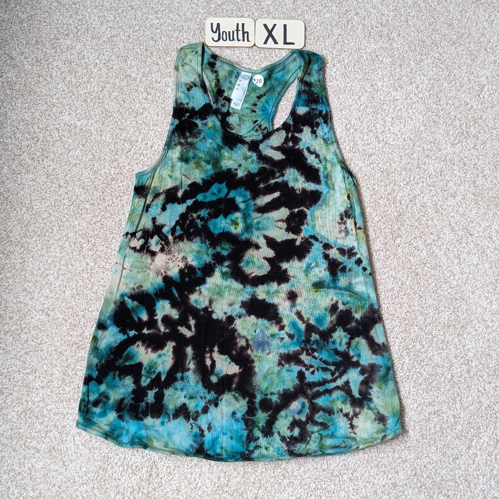 New Reverse Tiedye Youth Tank Top